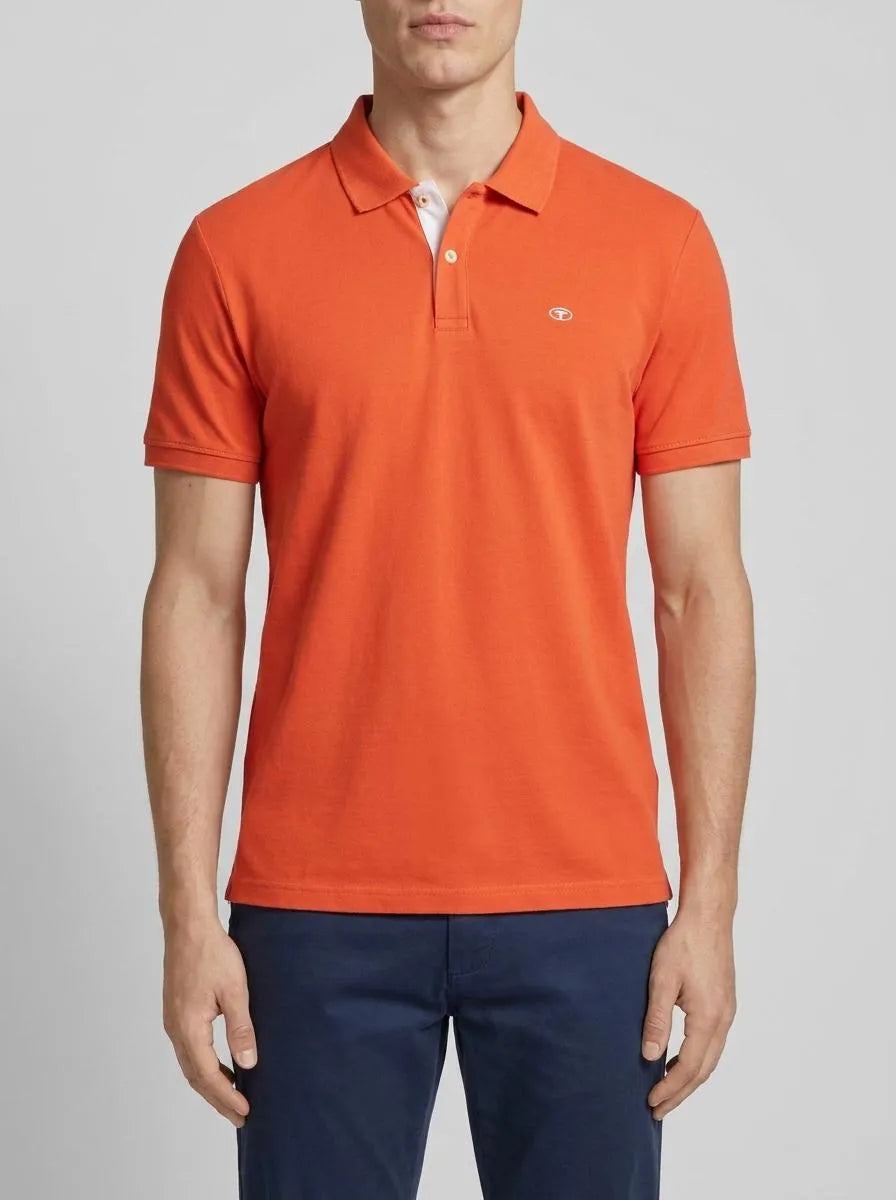 Tom Tailor Marocco Orange Men PiquŽ Polo Shirt with Embroidered Logo SKU: 1031006_12883 Image 00