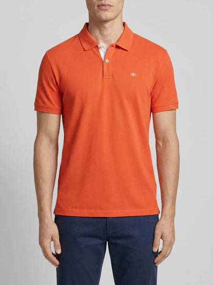 Tom Tailor Marocco Orange Men PiquŽ Polo Shirt with Embroidered Logo SKU: 1031006_12883 Image 00