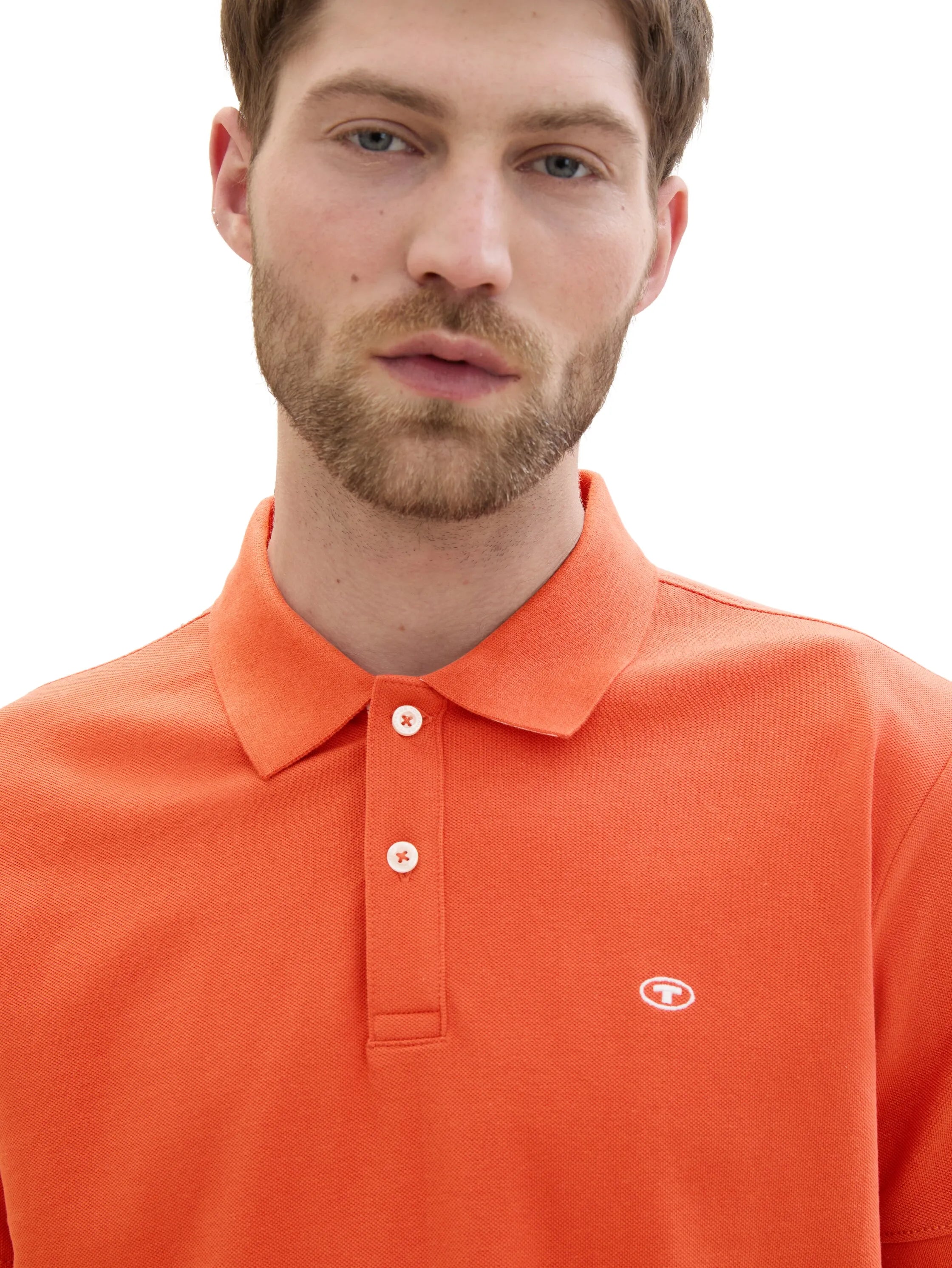 Tom Tailor Marocco Orange Men PiquŽ Polo Shirt with Embroidered Logo SKU: 1031006_12883 Image 05
