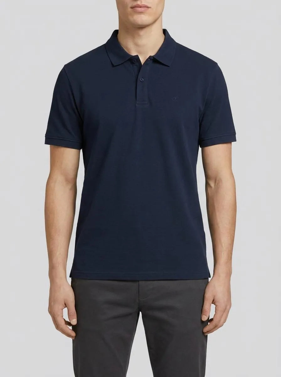 Tom Tailor Sky Captain Blue Men PiquŽ Polo Shirt with Embroidered Logo SKU: 1031006_15148 Image 00