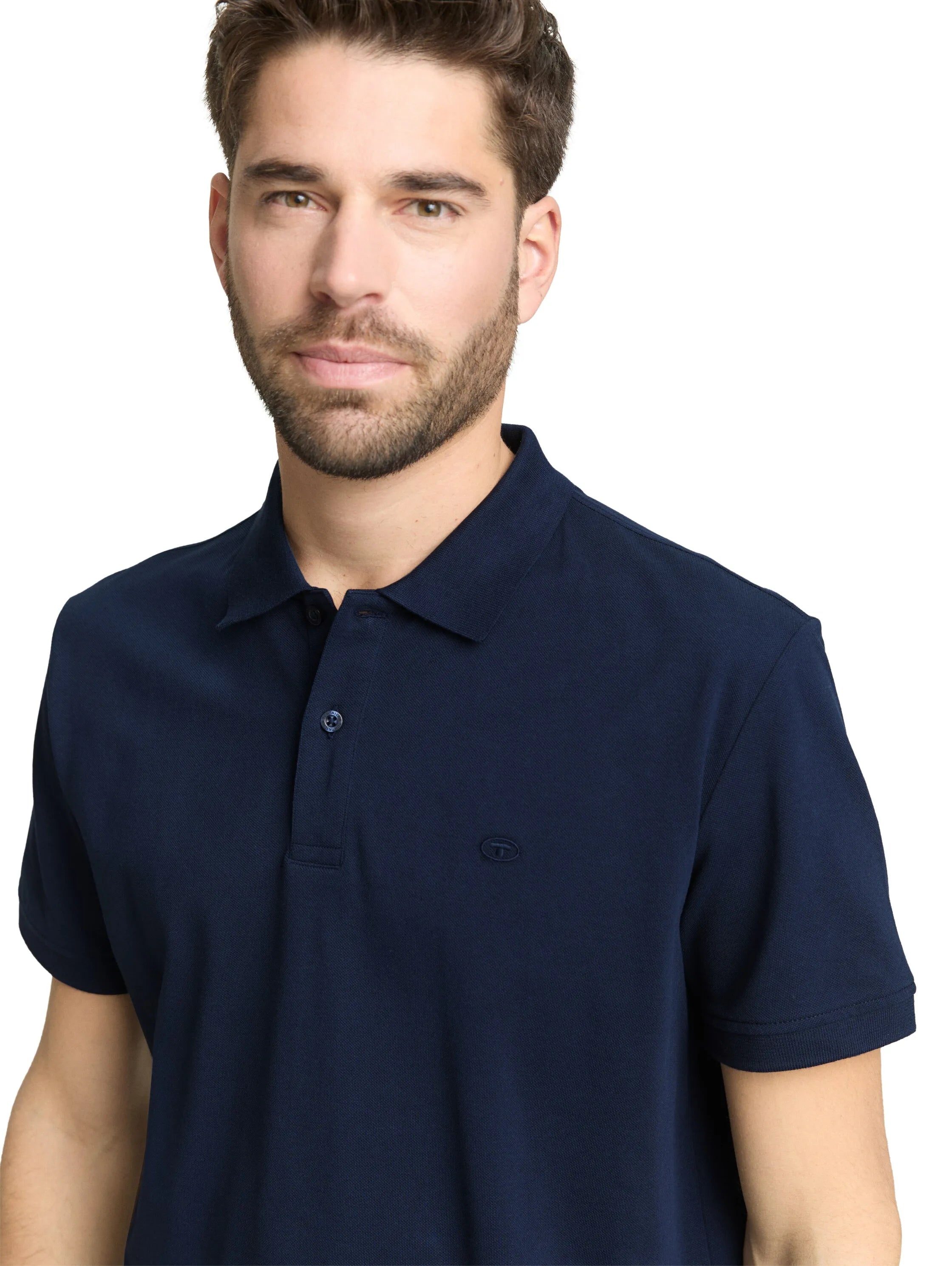 Tom Tailor Sky Captain Blue Men PiquŽ Polo Shirt with Embroidered Logo SKU: 1031006_15148 Image 04
