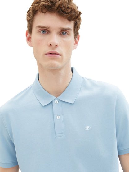 Tom Tailor Washed Out Middle Blue Men PiquŽ Polo Shirt with Embroidered Logo SKU: 1031006_32245 Image 04