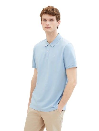 Tom Tailor Washed Out Middle Blue Men PiquŽ Polo Shirt with Embroidered Logo SKU: 1031006_32245 Image 05