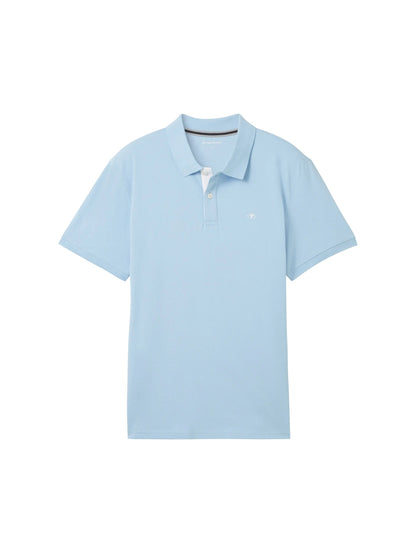 Tom Tailor Washed Out Middle Blue Men PiquŽ Polo Shirt with Embroidered Logo SKU: 1031006_32245 Image 07