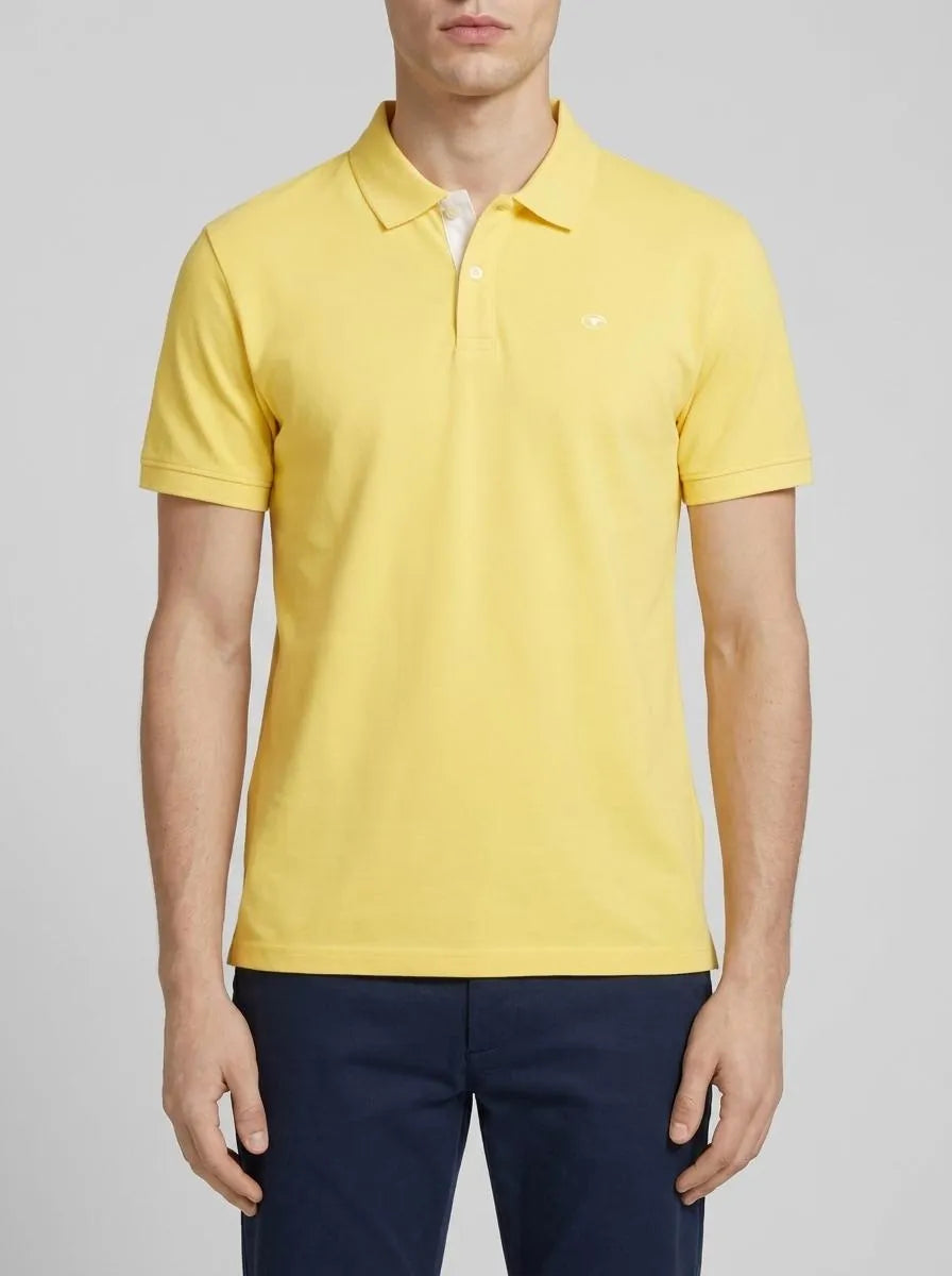 Tom Tailor Sunny Yellow Men PiquŽ Polo Shirt with Embroidered Logo SKU: 1031006_34663 Image 00