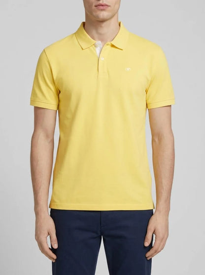 Tom Tailor Sunny Yellow Men PiquŽ Polo Shirt with Embroidered Logo SKU: 1031006_34663 Image 00