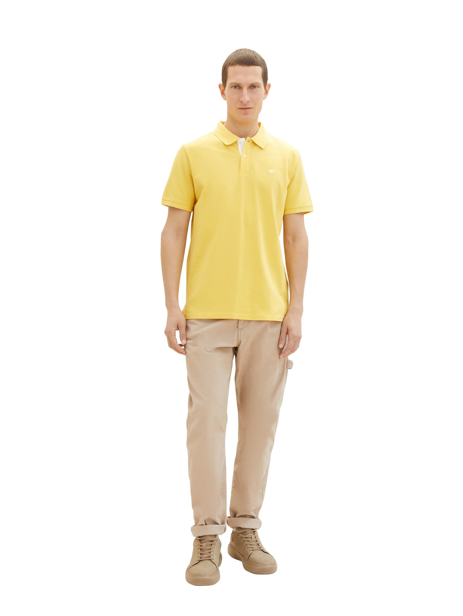 Tom Tailor Sunny Yellow Men PiquŽ Polo Shirt with Embroidered Logo SKU: 1031006_34663 Image 02