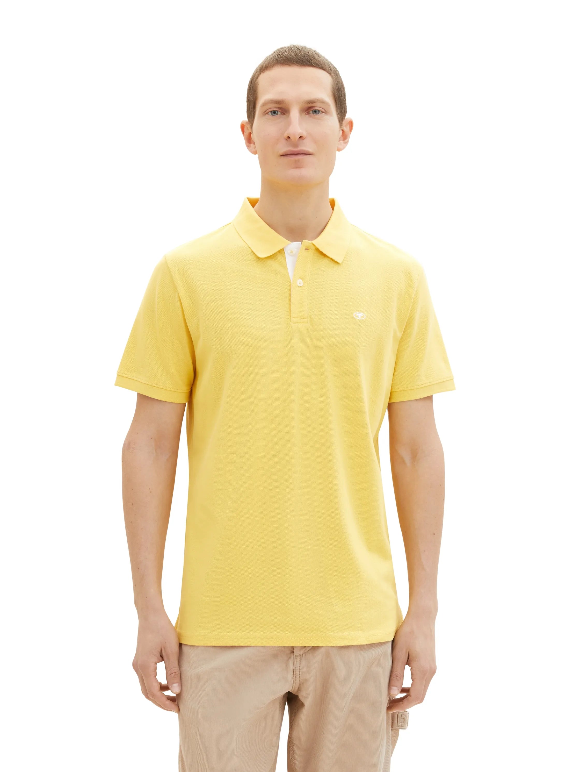 Tom Tailor Sunny Yellow Men PiquŽ Polo Shirt with Embroidered Logo SKU: 1031006_34663 Image 04