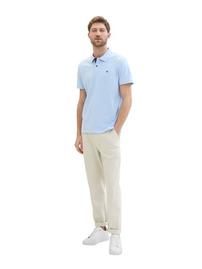 Tom Tailor Windsurf Blue Men PiquŽ Polo Shirt with Embroidered Logo SKU: 1031006_35271 Image 02