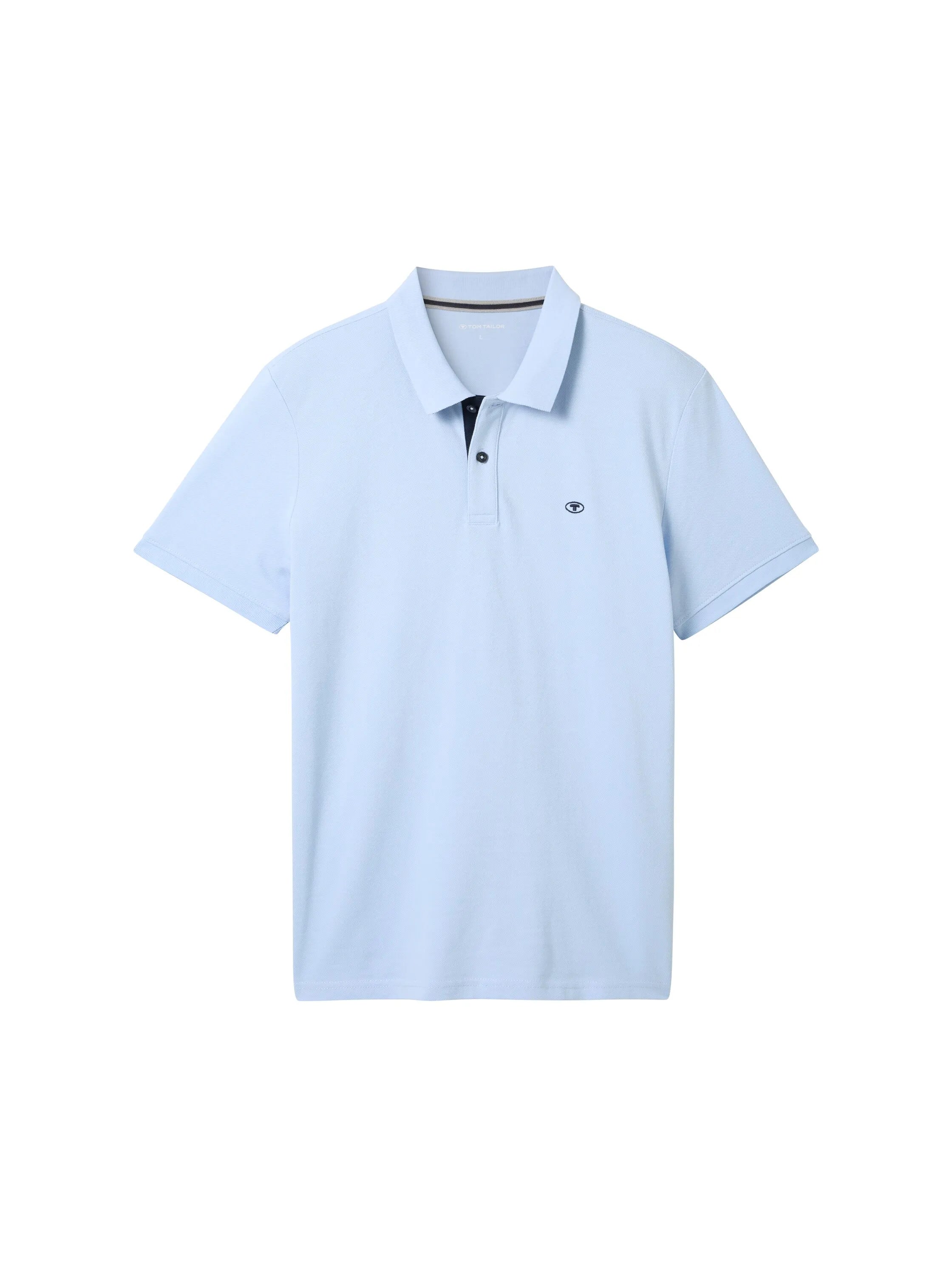 Tom Tailor Windsurf Blue Men PiquŽ Polo Shirt with Embroidered Logo SKU: 1031006_35271 Image 07