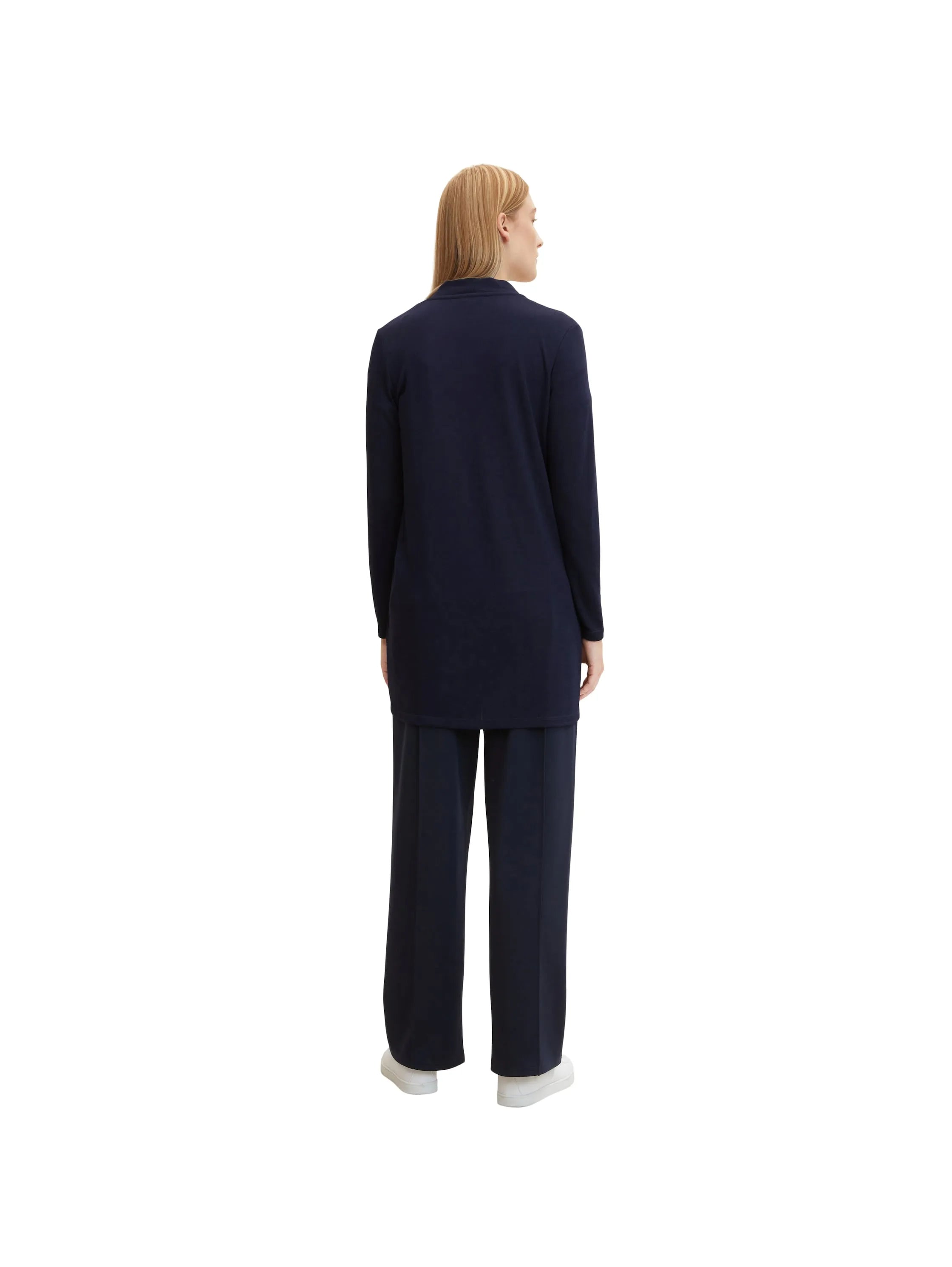 Tom Tailor Navy Midnight Blue Women Long Cardigan SKU: 1032699_30025 Image 03