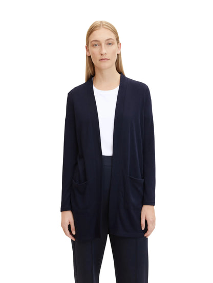 Tom Tailor Navy Midnight Blue Women Long Cardigan SKU: 1032699_30025 Image 04