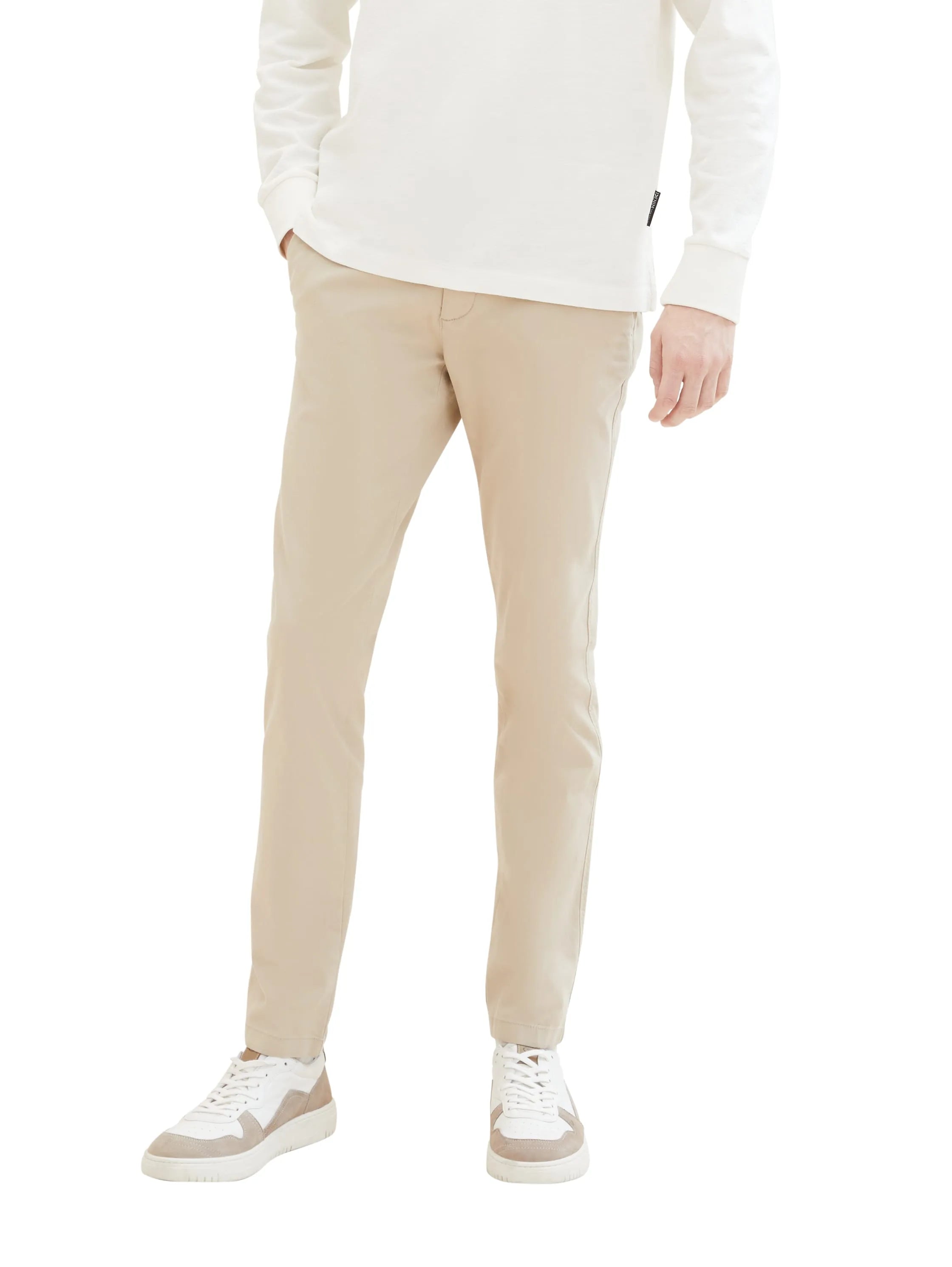 Tom Tailor Silver Ecru Men Chinos Slim SKU: 1032868_11704 Image 01