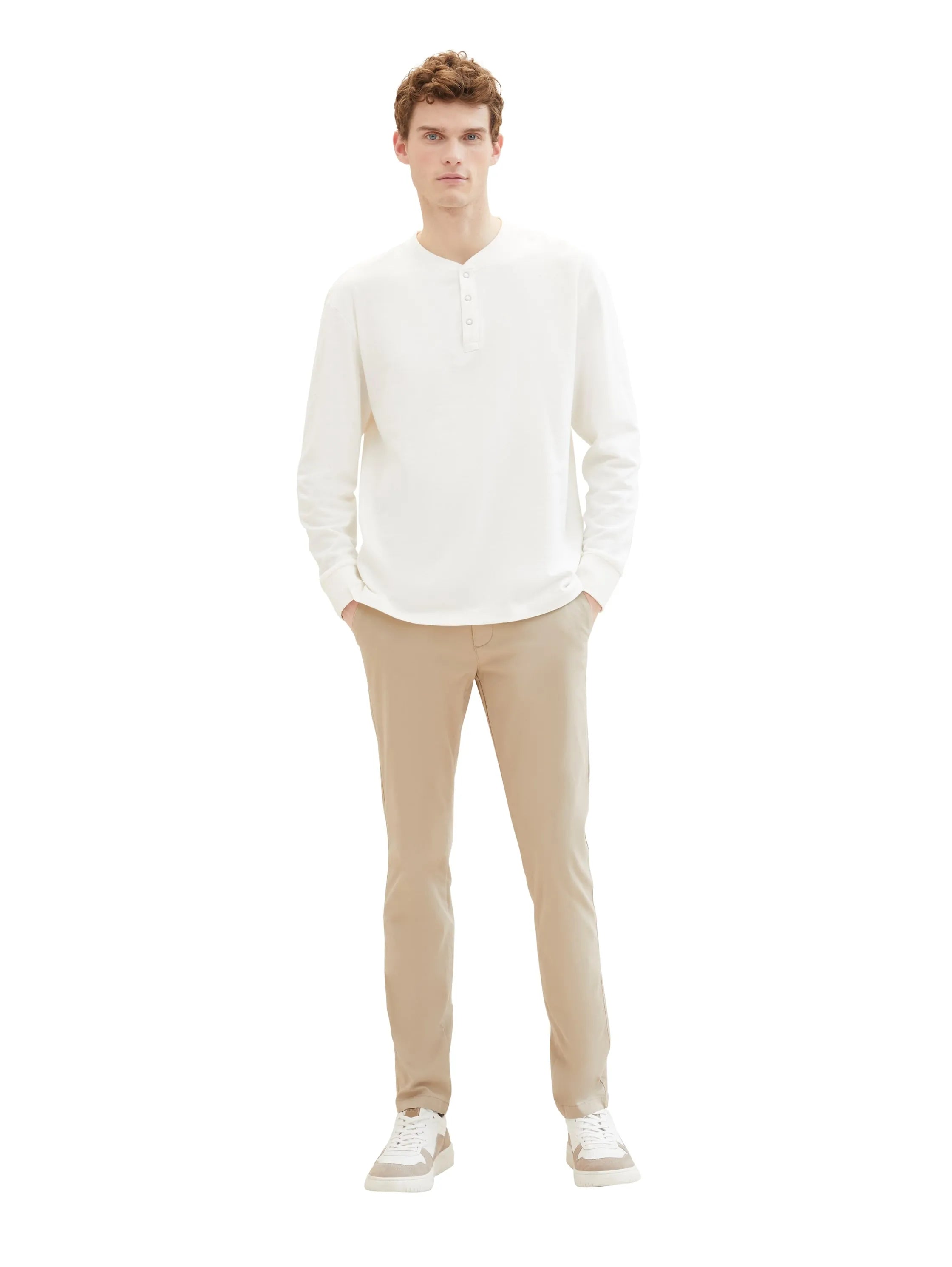 Tom Tailor Silver Ecru Men Chinos Slim SKU: 1032868_11704 Image 03