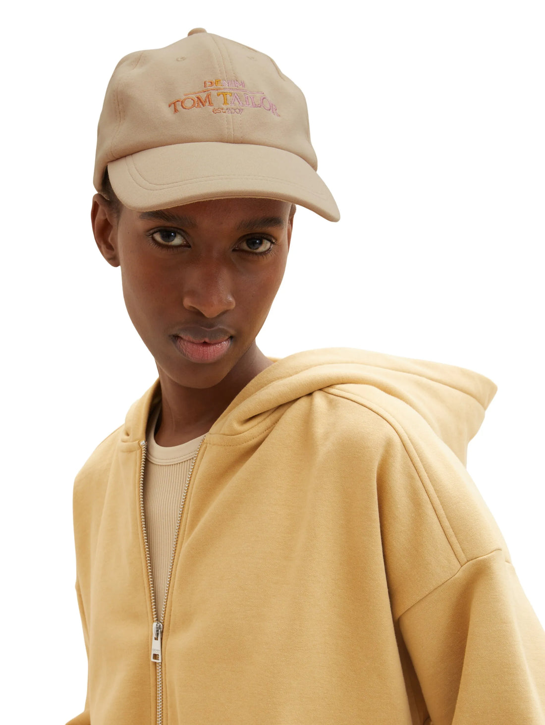 Denim Tom Tailor Dusty Sand Beige Women Cap with Logo Embroidery SKU: 1033075_31700 Image 02