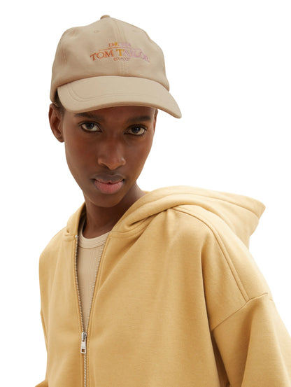 Denim Tom Tailor Dusty Sand Beige Women Cap with Logo Embroidery SKU: 1033075_31700 Image 02