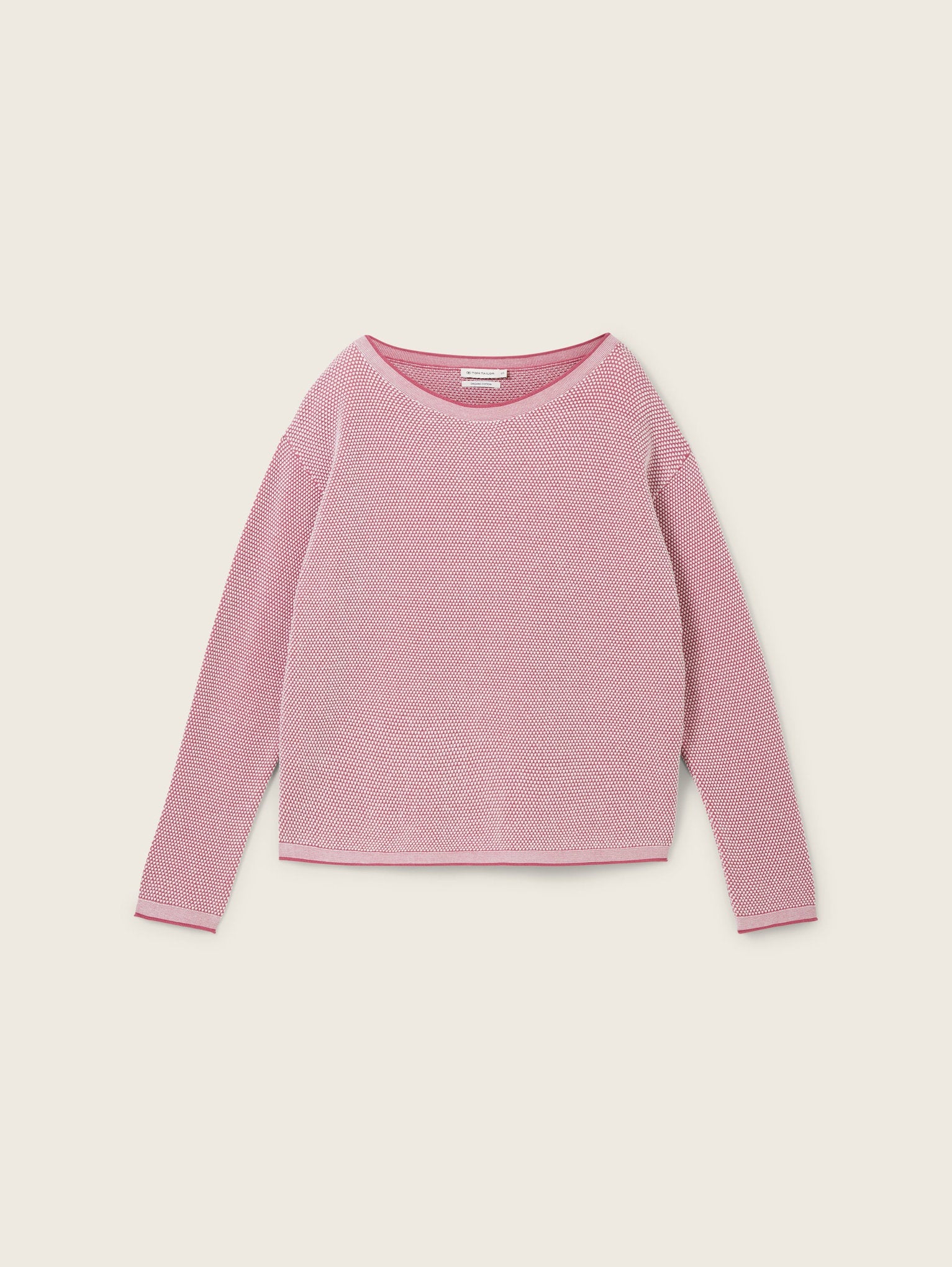 Textured Round Neck Sweater_1033125_36279_02