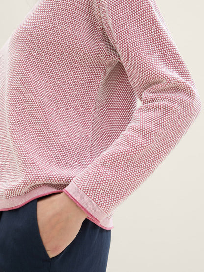 Textured Round Neck Sweater_1033125_36279_06