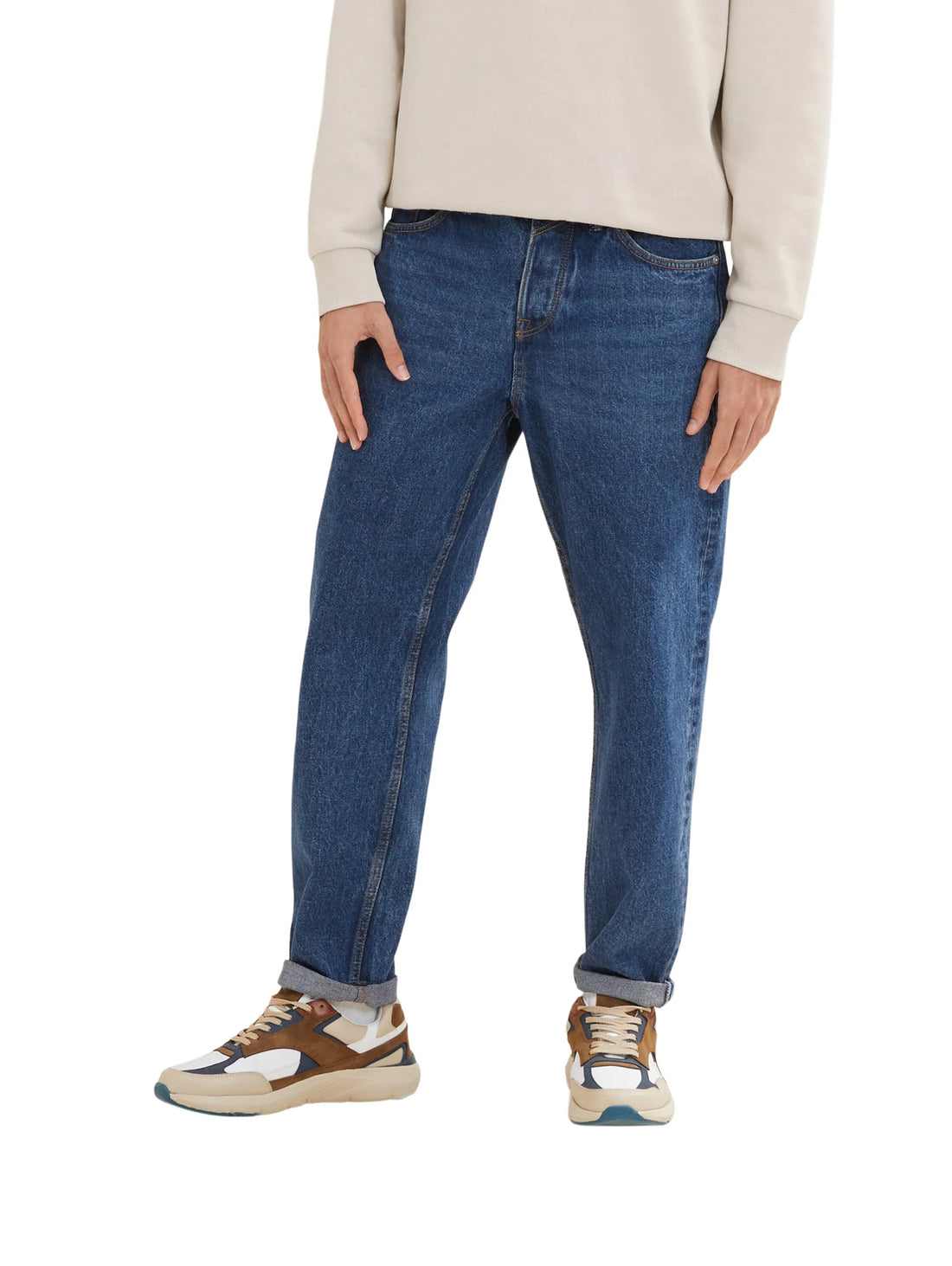 Denim Tom Tailor Used Mid Stone Blue Denim Men Loose-Fit Jeans SKU: 1034858_10119 Image 01