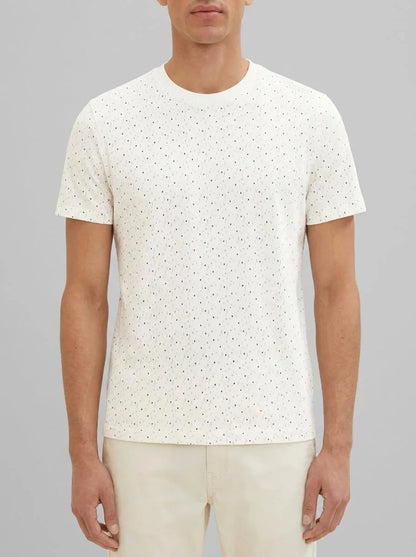 Tom Tailor Off White Multicolor Design Men T-Shirt with an All-Over Print SKU: 1034878_31266 Image 00