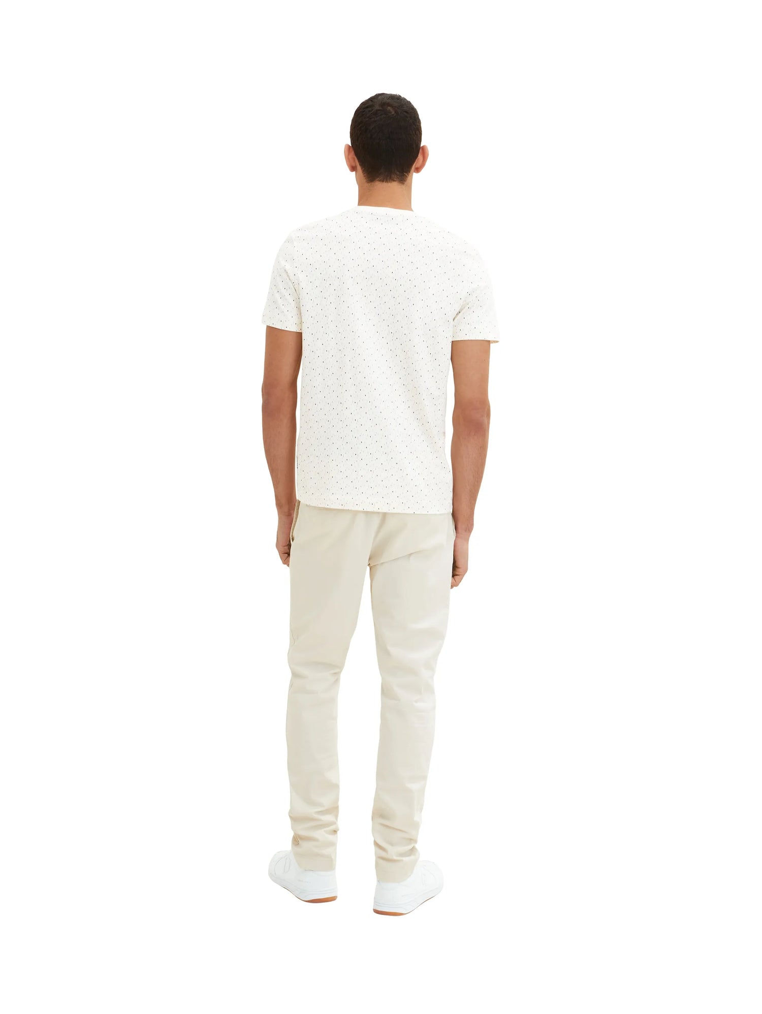 Tom Tailor Off White Multicolor Design Men T-Shirt with an All-Over Print SKU: 1034878_31266 Image 03
