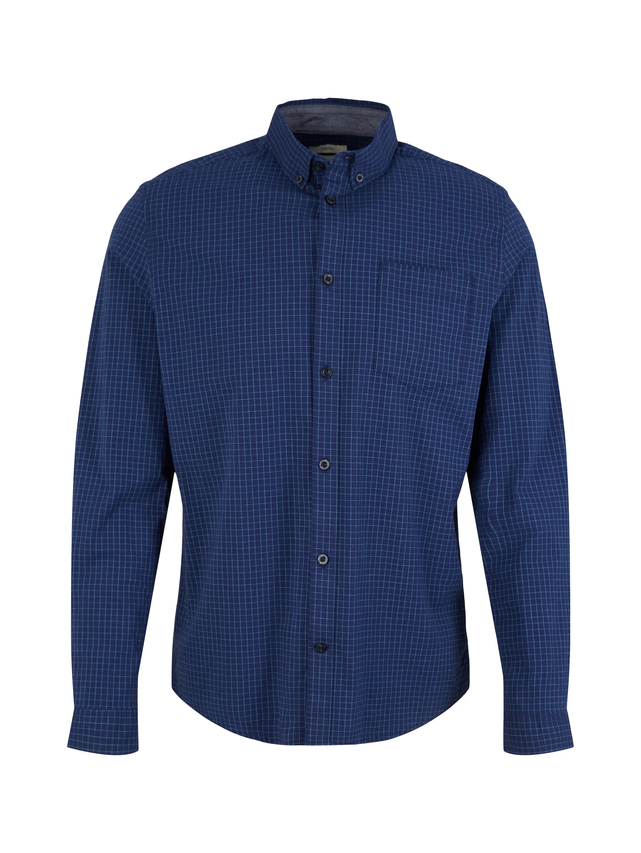 Tom Tailor Navy Blue Check Men Shirt in a Checked Pattern SKU: 1034882_31166 Image 07