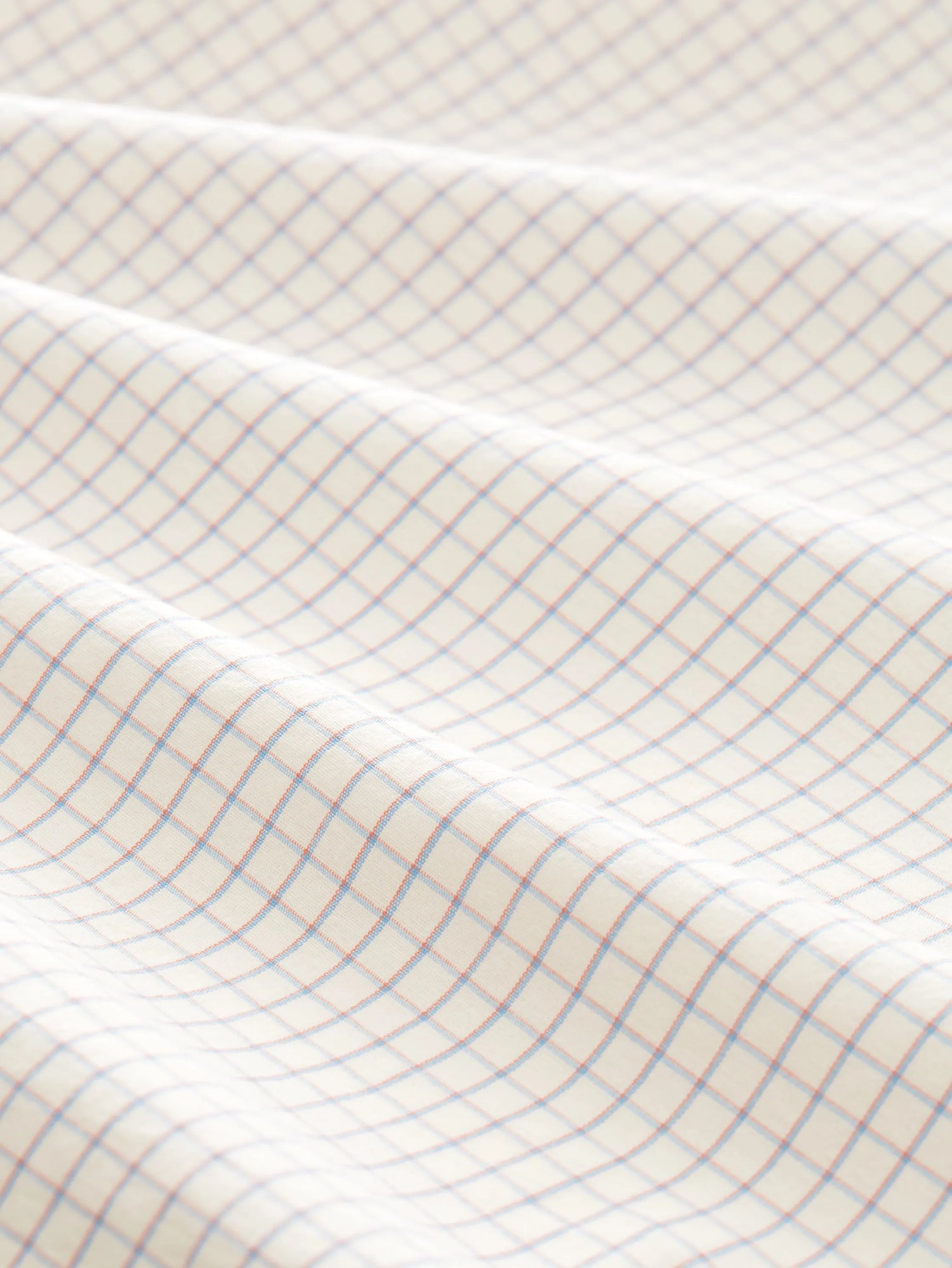 Tom Tailor Off White Peach Orange Check Men Shirt in a Checked Pattern SKU: 1034882_31168 Image 06