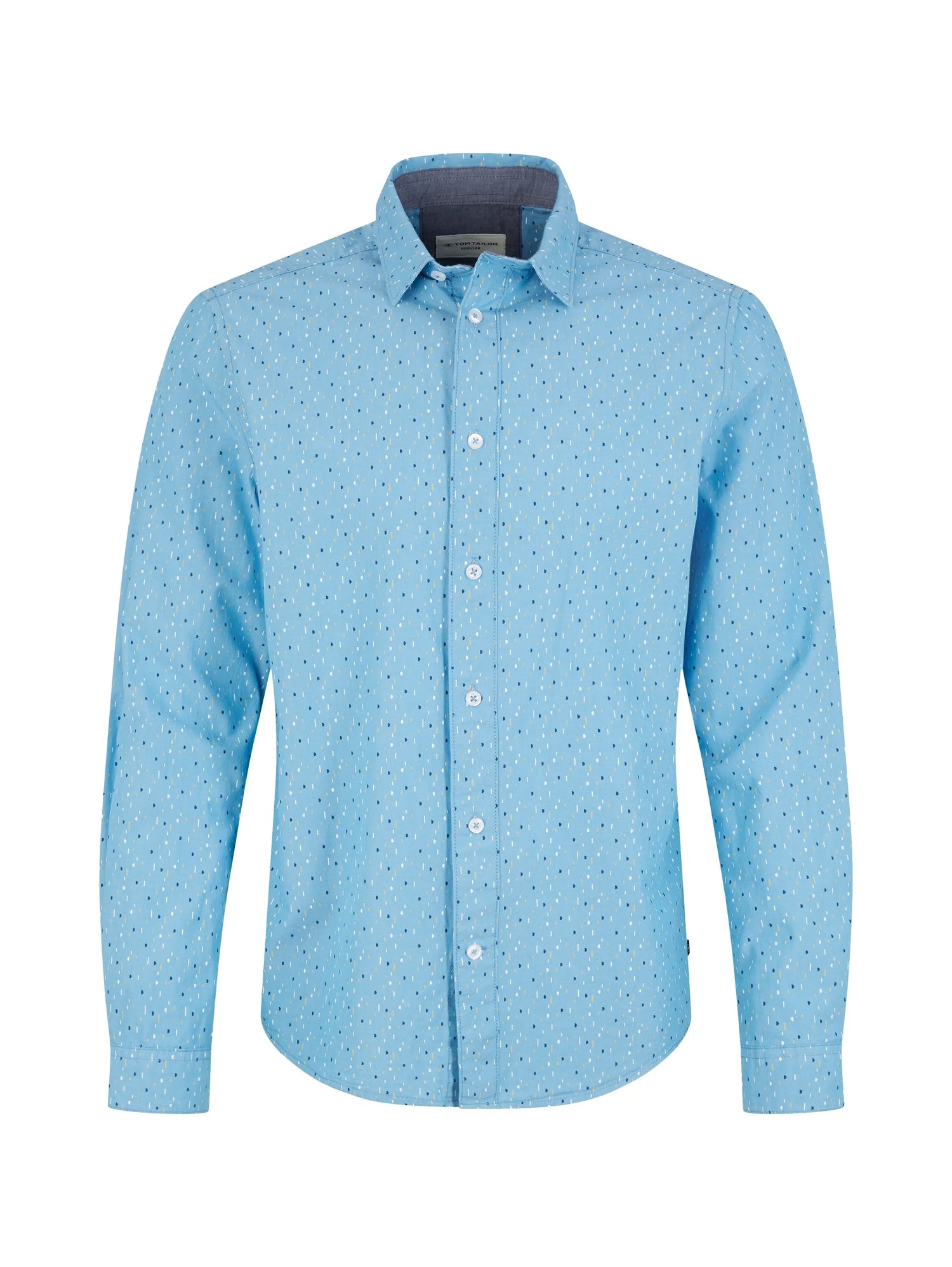 Tom Tailor Blue Multicolor Design Men Shirt with an All-Over Print SKU: 1034883_31264 Image 07