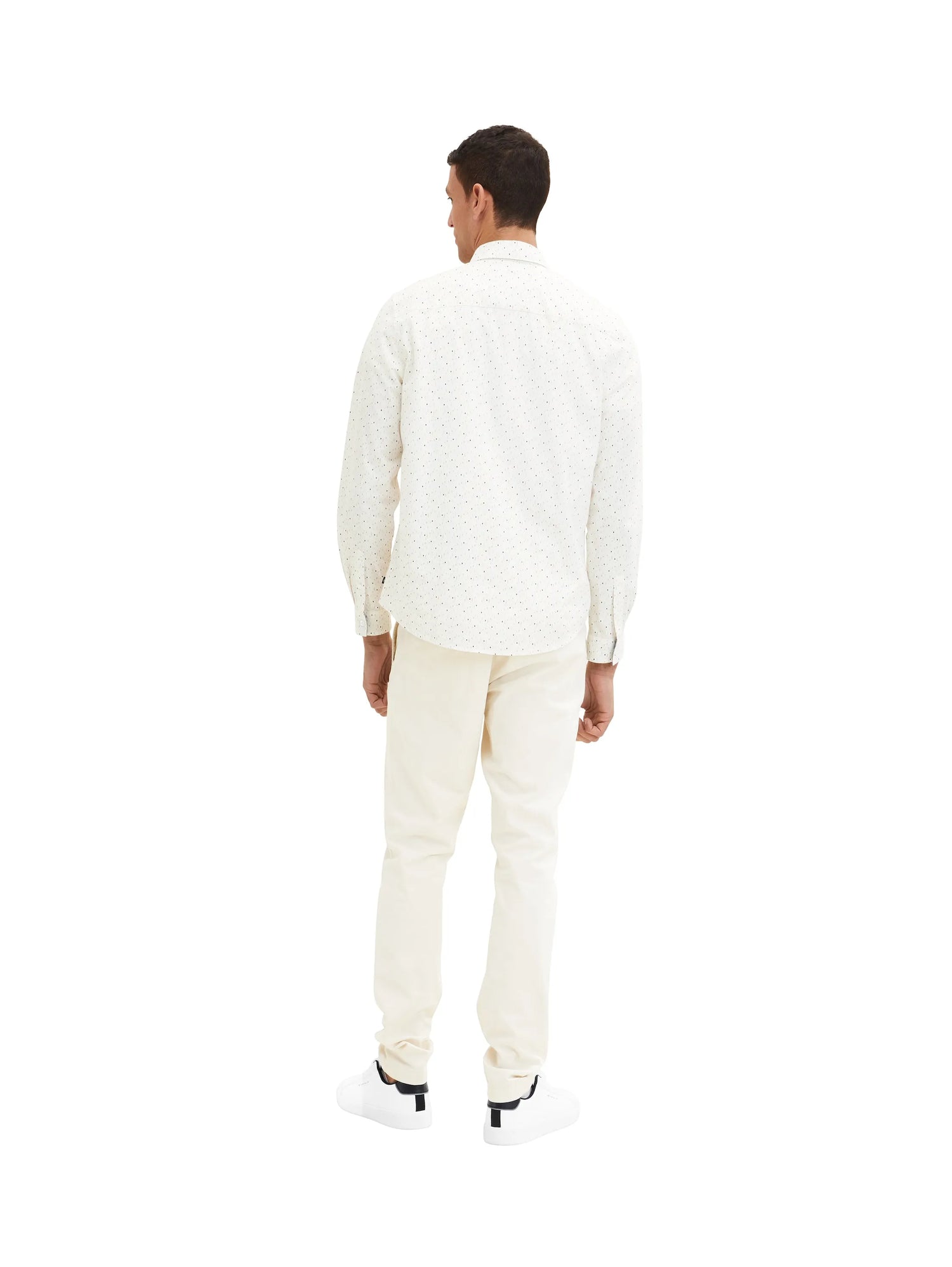 Tom Tailor Off White Multicolor Design Men Shirt with an All-Over Print SKU: 1034883_31266 Image 03
