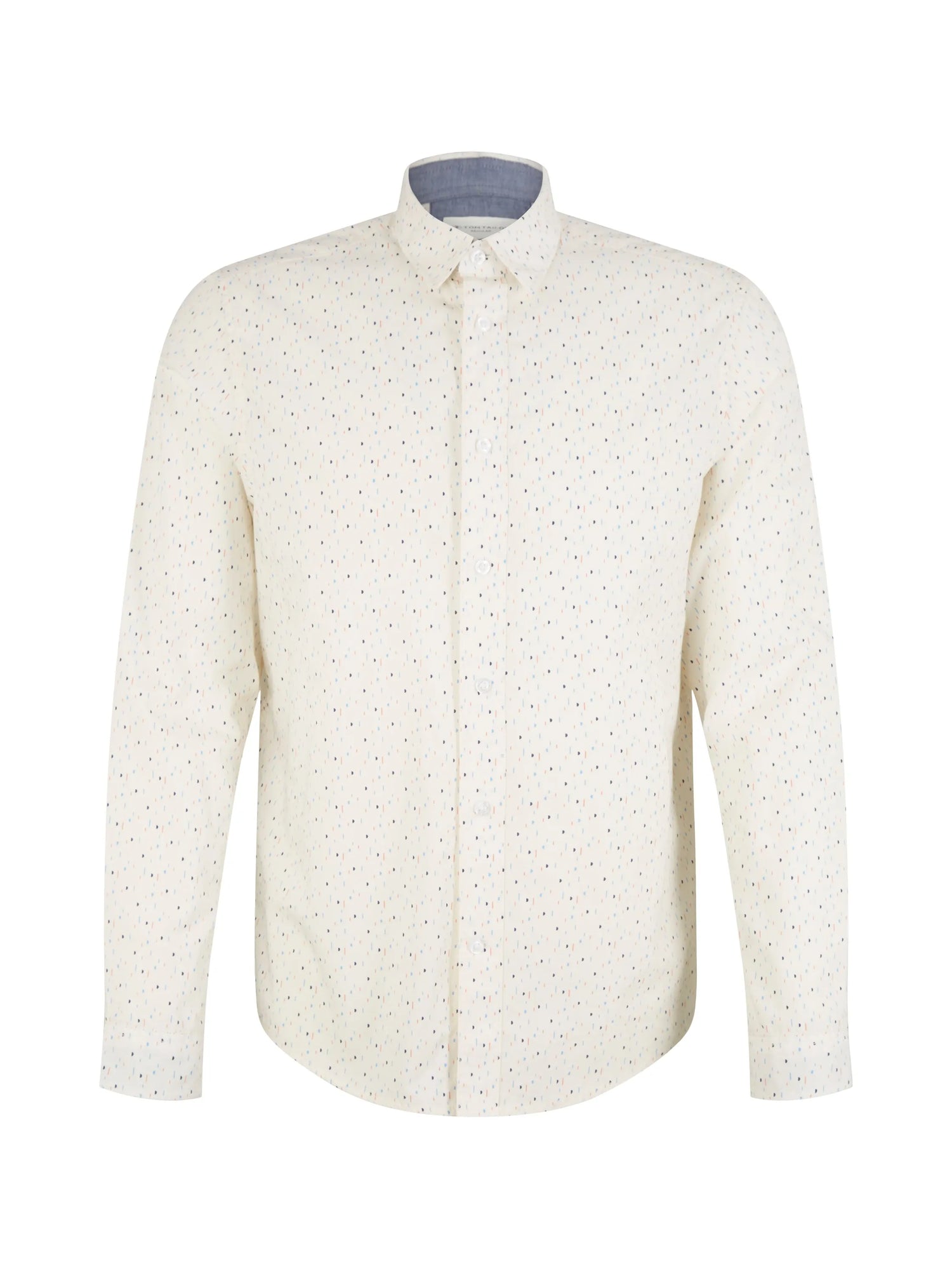 Tom Tailor Off White Multicolor Design Men Shirt with an All-Over Print SKU: 1034883_31266 Image 07