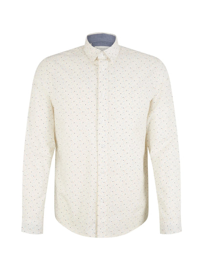 Tom Tailor Off White Multicolor Design Men Shirt with an All-Over Print SKU: 1034883_31266 Image 07