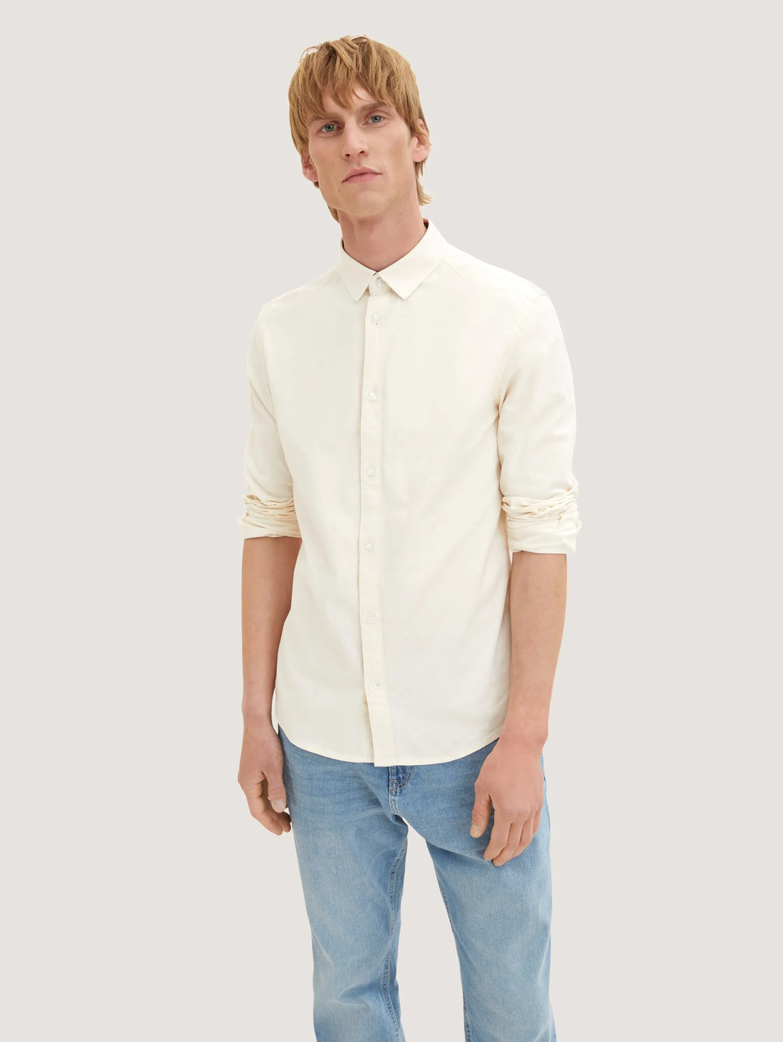 Tom Tailor Vintage Beige Men Basic Shirt SKU: 1034884_18592 Image 01