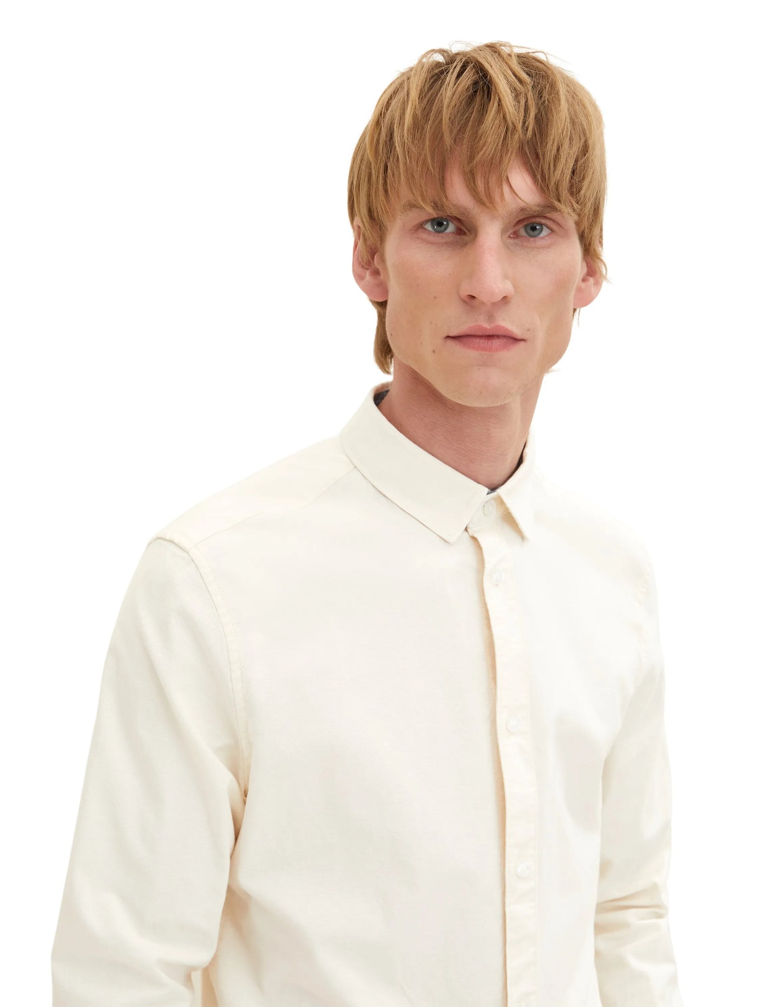 Tom Tailor Vintage Beige Men Basic Shirt SKU: 1034884_18592 Image 04