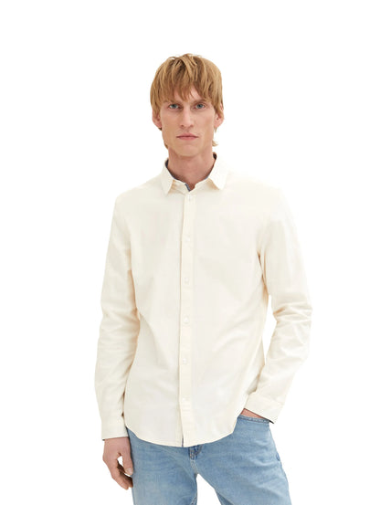 Tom Tailor Vintage Beige Men Basic Shirt SKU: 1034884_18592 Image 05
