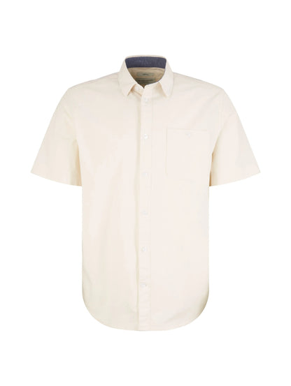 Tom Tailor Vintage Beige Men Stretch Oxford Shirt SKU: 1034892_18592 Image 07