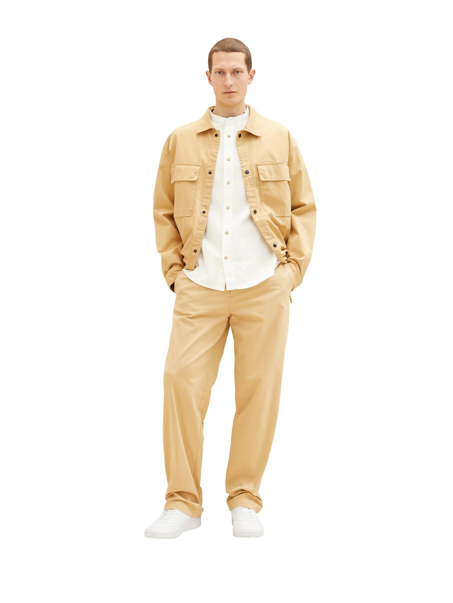 Tom Tailor Off White Men Cotton Linen Shirt SKU: 1034903_10332 Image 05