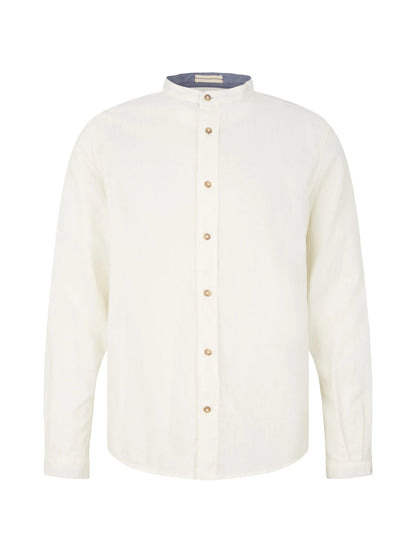 Tom Tailor Off White Men Cotton Linen Shirt SKU: 1034903_10332 Image 07