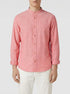 Tom Tailor Soft Berry Red Chambray Men Cotton Linen Shirt SKU: 1034903_31234 Image 00