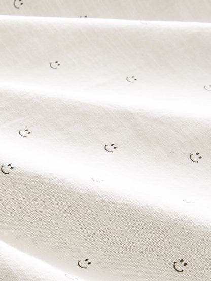 Denim Tom Tailor White Smiley Print Men Patterned Shirt SKU: 1034918_31384 Image 06