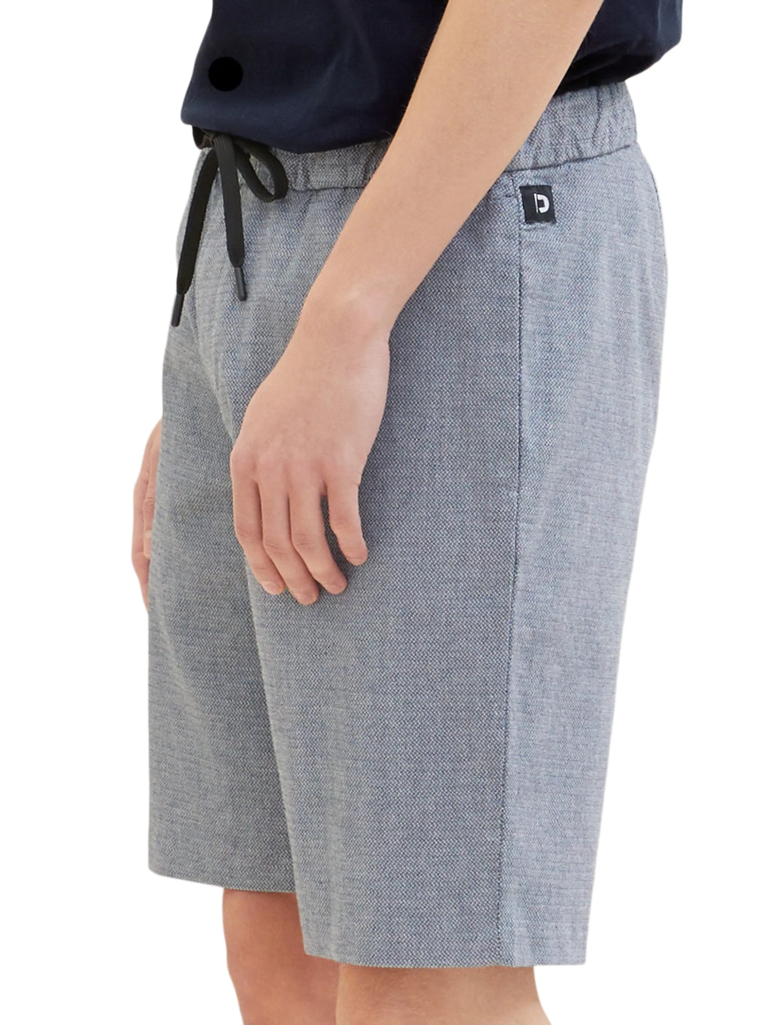Denim Tom Tailor Navy White Bean Dobby Men Shorts SKU: 1034978_31077 Image 05