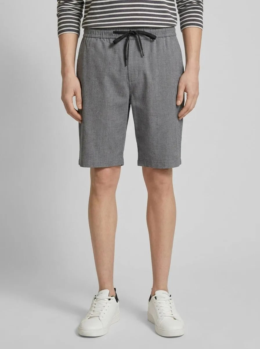 Denim Tom Tailor Black Grey Bean Dobby Men Shorts SKU: 1034978_31558 Image 00