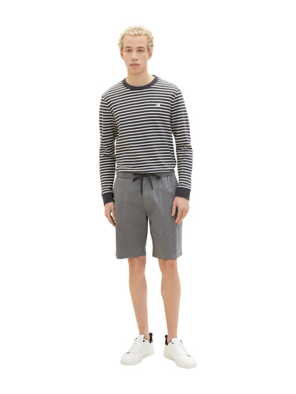Denim Tom Tailor Black Grey Bean Dobby Men Shorts SKU: 1034978_31558 Image 03