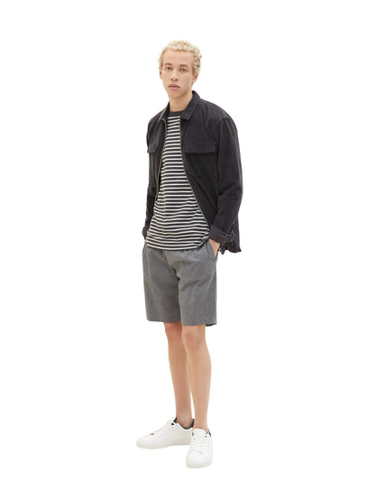Denim Tom Tailor Black Grey Bean Dobby Men Shorts SKU: 1034978_31558 Image 05