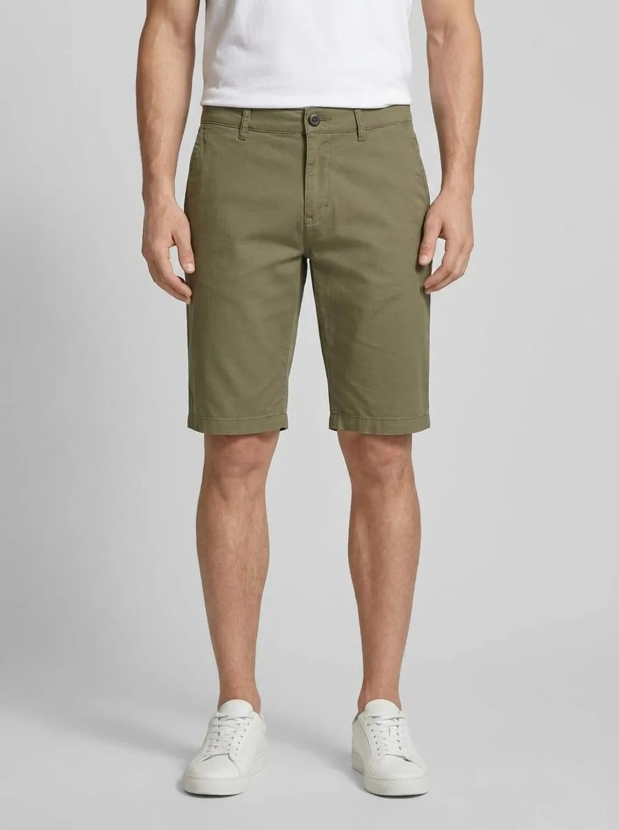 Tom Tailor Dusty Olive Green Men Chino Bermuda Shorts SKU: 1035037_10415 Image 00