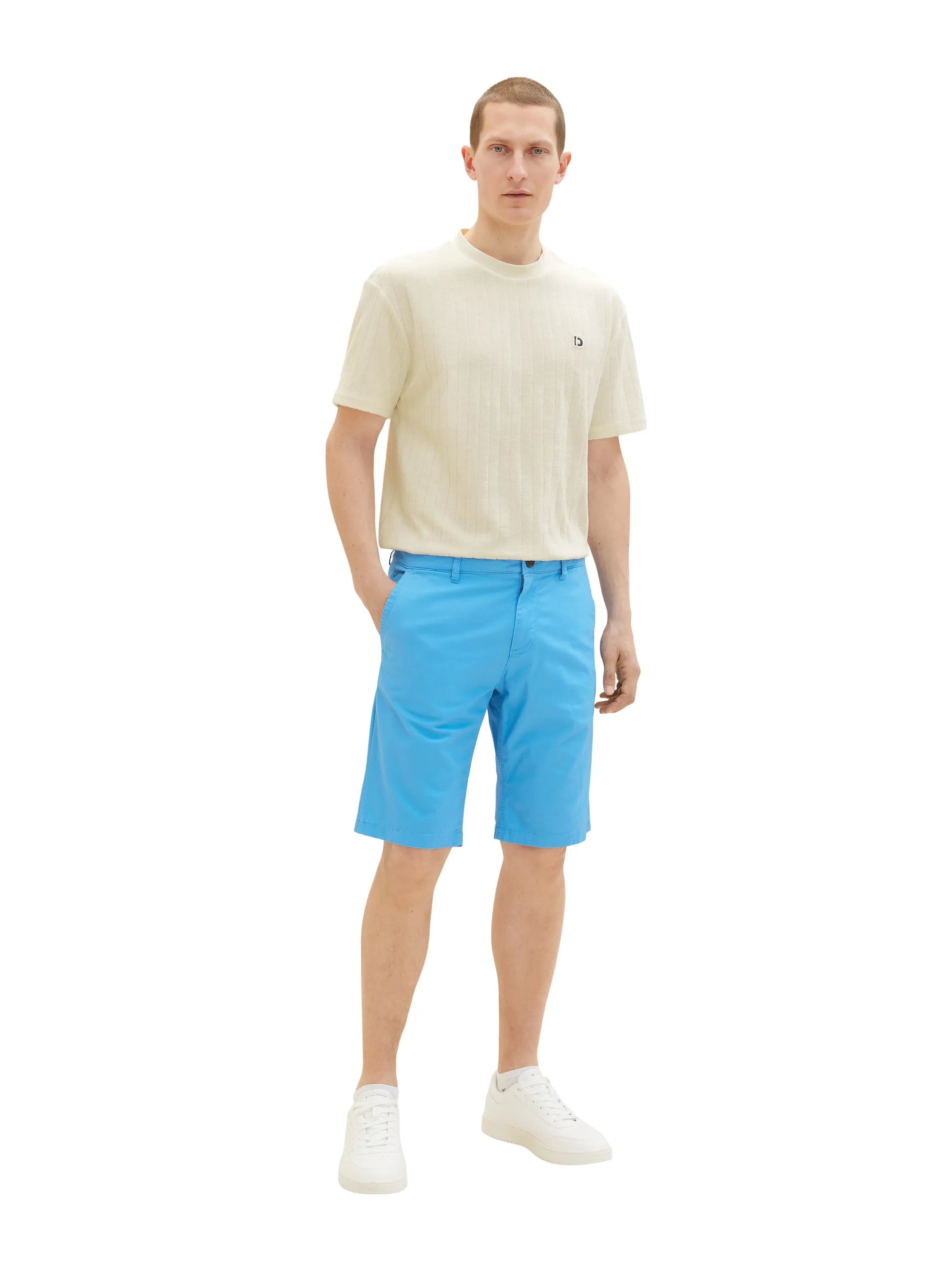 Tom Tailor Rainy Sky Blue Men Chino Bermuda Shorts SKU: 1035037_18395 Image 03