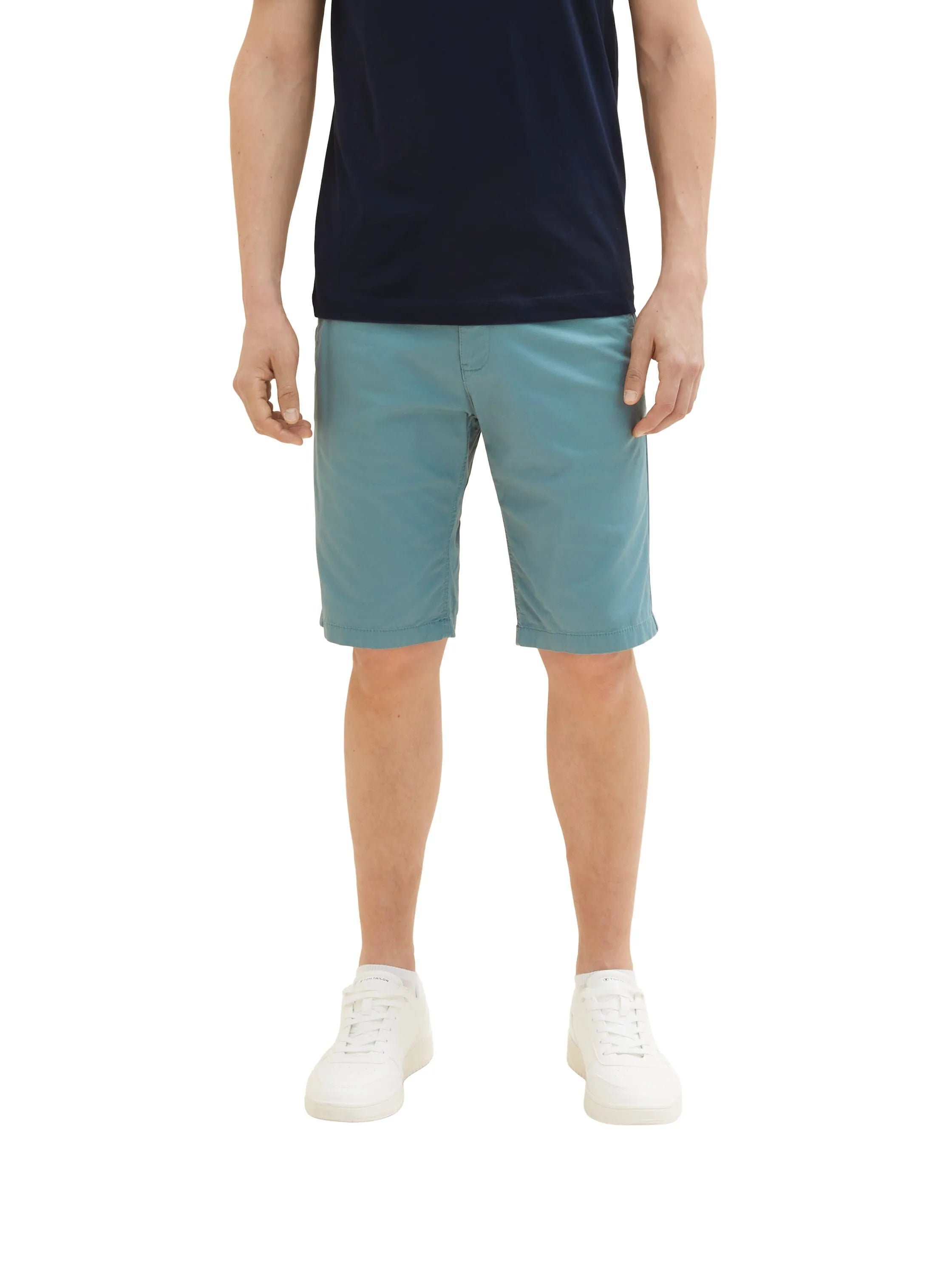 Tom Tailor Deep Bluish Green Men Chino Bermuda Shorts SKU: 1035037_30105 Image 01