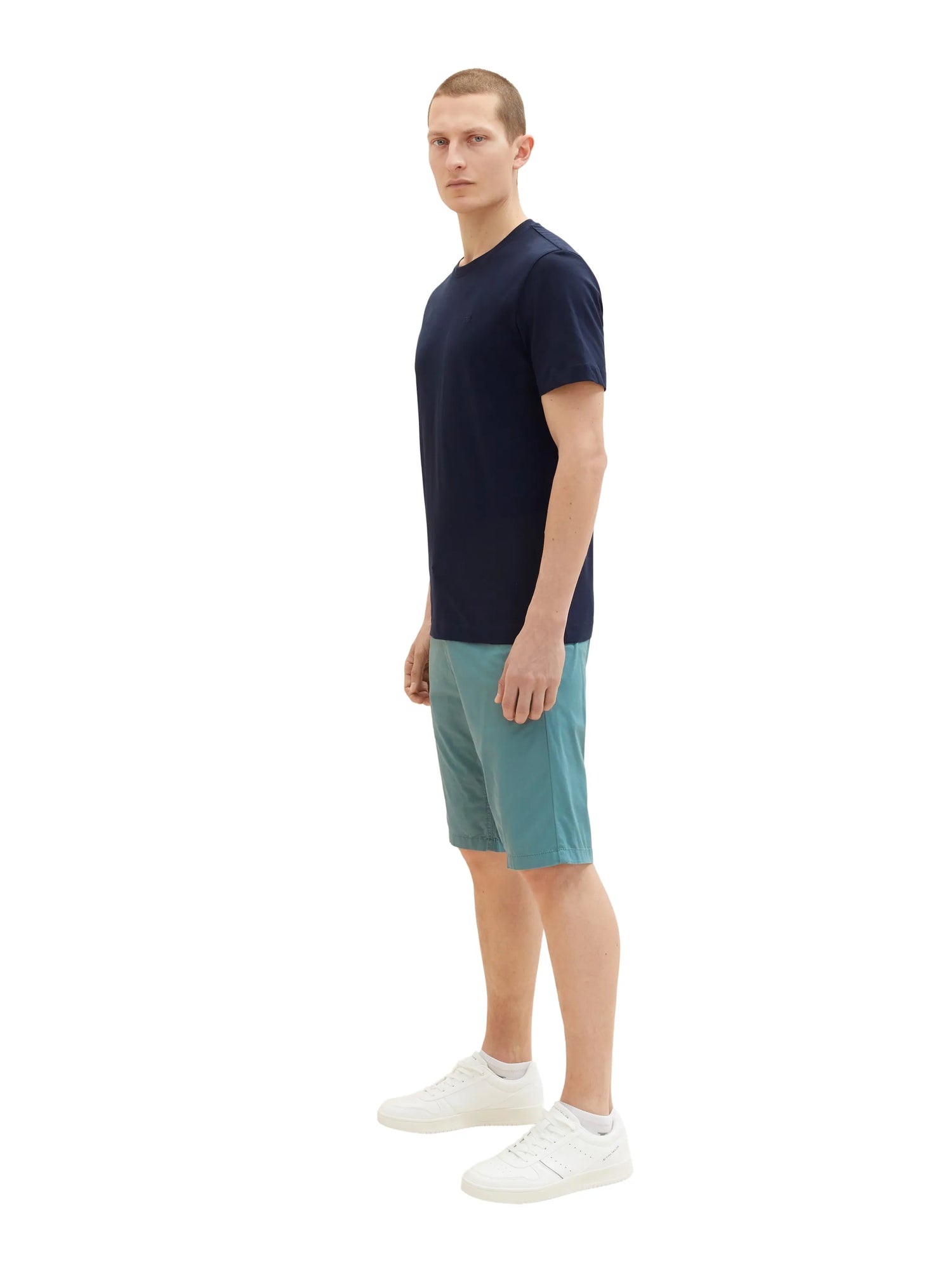 Tom Tailor Deep Bluish Green Men Chino Bermuda Shorts SKU: 1035037_30105 Image 02
