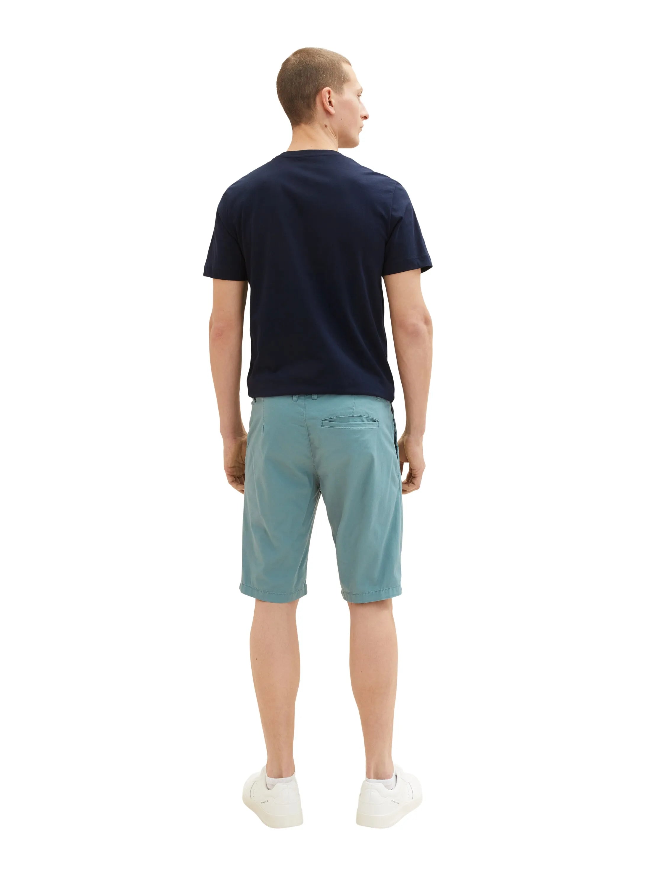 Tom Tailor Deep Bluish Green Men Chino Bermuda Shorts SKU: 1035037_30105 Image 04