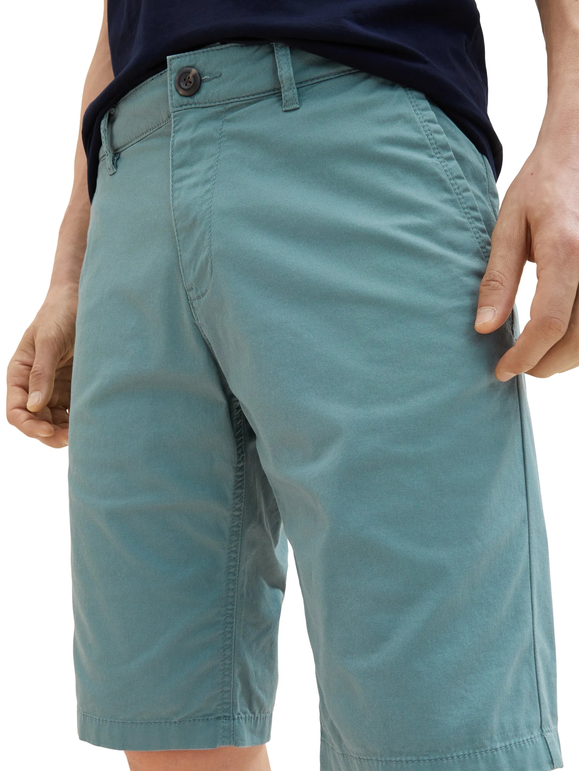Tom Tailor Deep Bluish Green Men Chino Bermuda Shorts SKU: 1035037_30105 Image 05