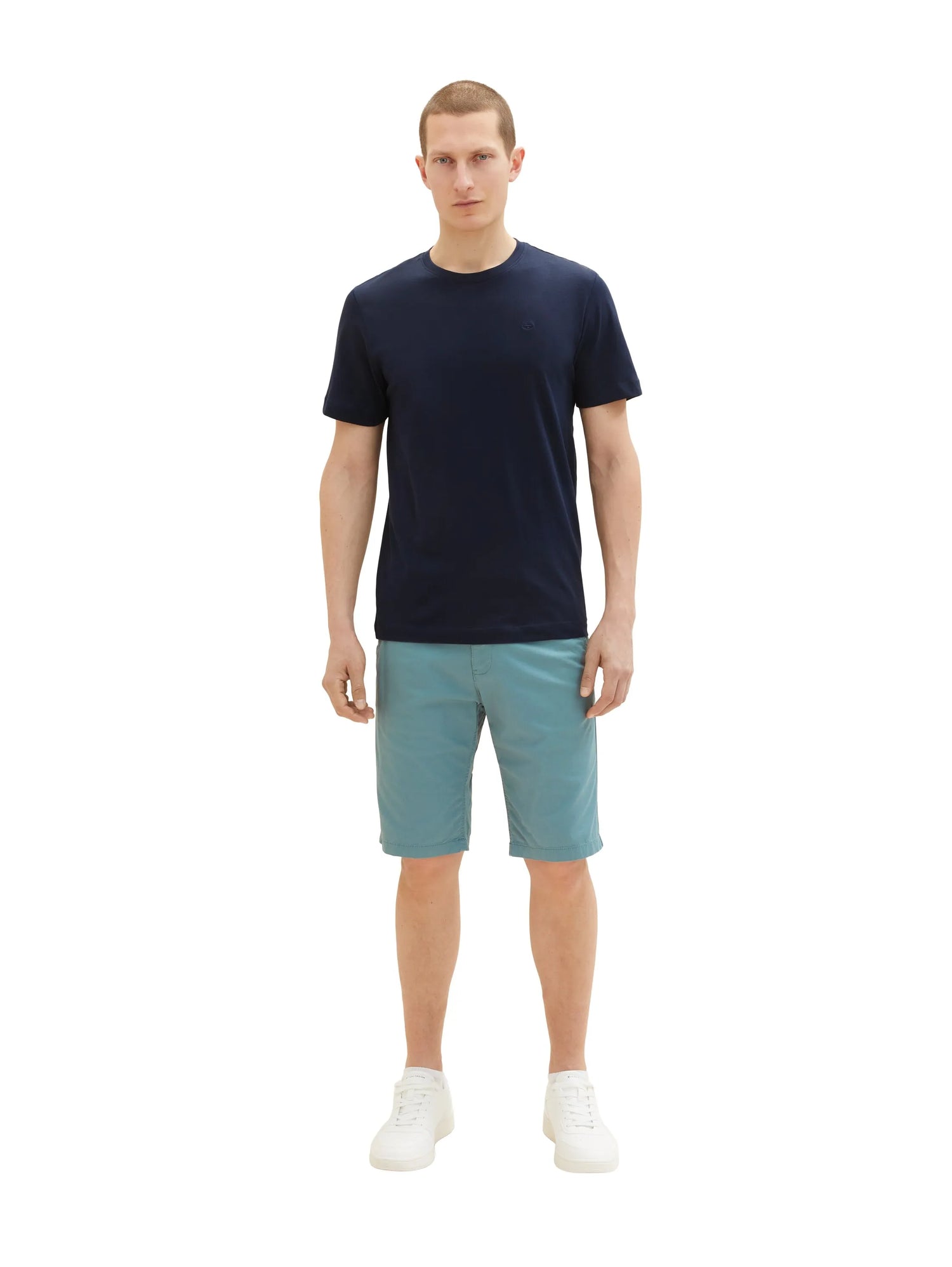 Tom Tailor Deep Bluish Green Men Chino Bermuda Shorts SKU: 1035037_30105 Image 06